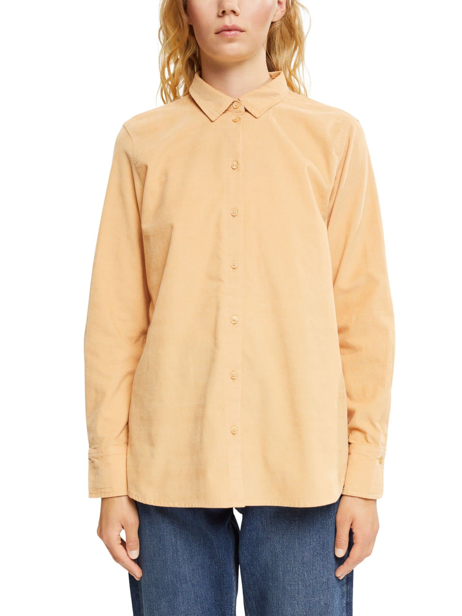 Blouse Femme EDC By Esprit Couleur Crème Avec Bordure - Taille S, Manches Longues, Occasion En Très Bon état