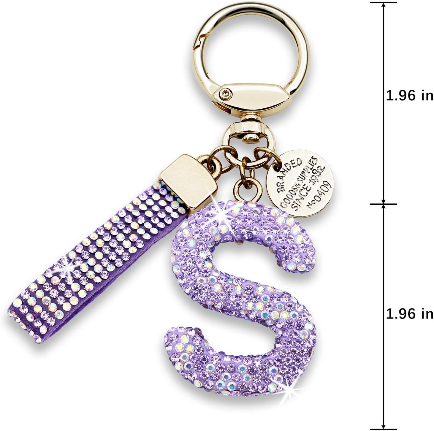 Initial Letter Keychain Gift for Women Girls Cute keyring for Backpack