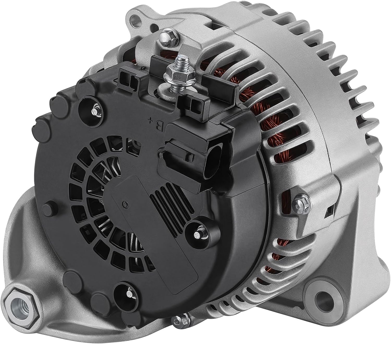 11358 Alternator Compatible with BMW X5 2004-2006, 545i 745i 2004-2005, 550i 650i 2007-2010, 645Ci, 745Li, 750i, 750Li, Alpina B7, 4.4L 4.8L, 12V 180Amp Clockwise 6-Groove Pulley