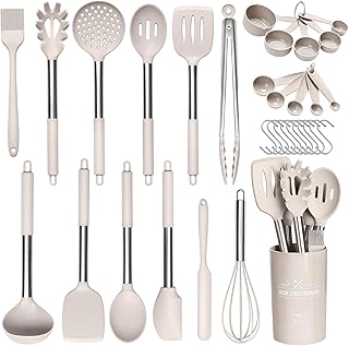 Kitchen Utensils Set Silicone Cooking Utensil...,