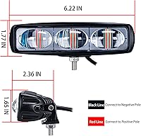 Vista 7 de Luz de advertencia de montacargas de alto brillo de 3 lentes, luz LED roja de seguridad para carretilla elevadora, 30 W CC 12 V-100 V, haz ajustable