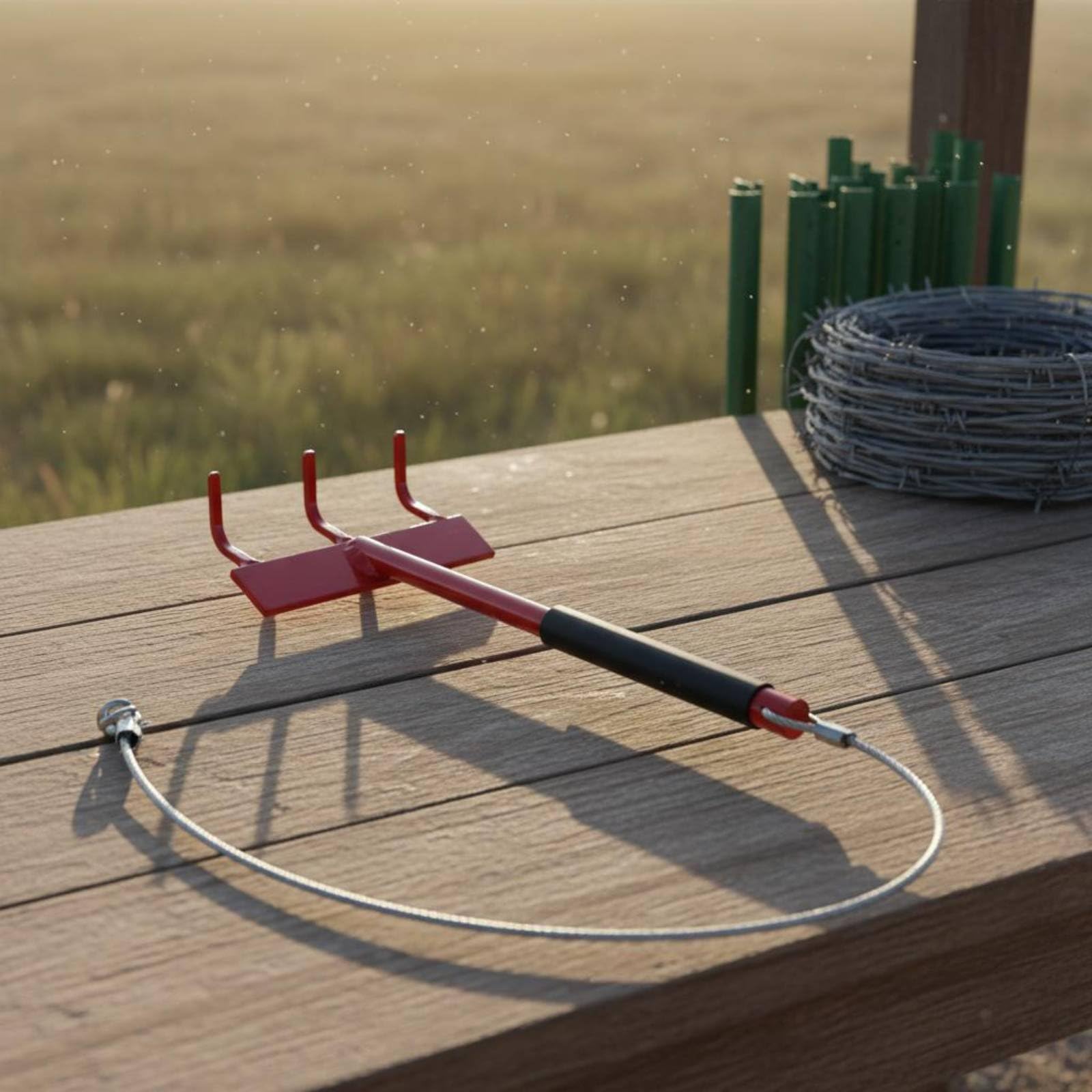 Xgdsnly Tensionatore per Recinzione Utensile Tendifilo Tirafilo Tendirete in Gancio E Uncino per Allineare E Tendere Cavo di Trazione su Adatto a Agricoltura Edilizia Strutture Sportive