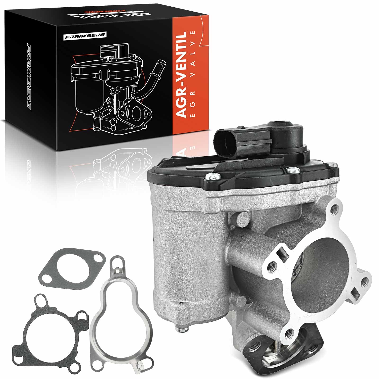 Frankberg Válvula EGR de recirculación de gases de escape 8200327004 | Compatible con: Caja de tráfico II FL, Koleos I HY, Plataforma/chasis Trafic II EL, M.e.g.a.n.e II Estate KM0/1