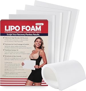 5 Pack Latex-Free Lipo Foam Pads for Post Surgery, Liposuction Foam Sheets | 8"x11", Abdominal Compression Board for Liposuction Surgery, Tummy Tuck and BBL, Use with Compression Garments