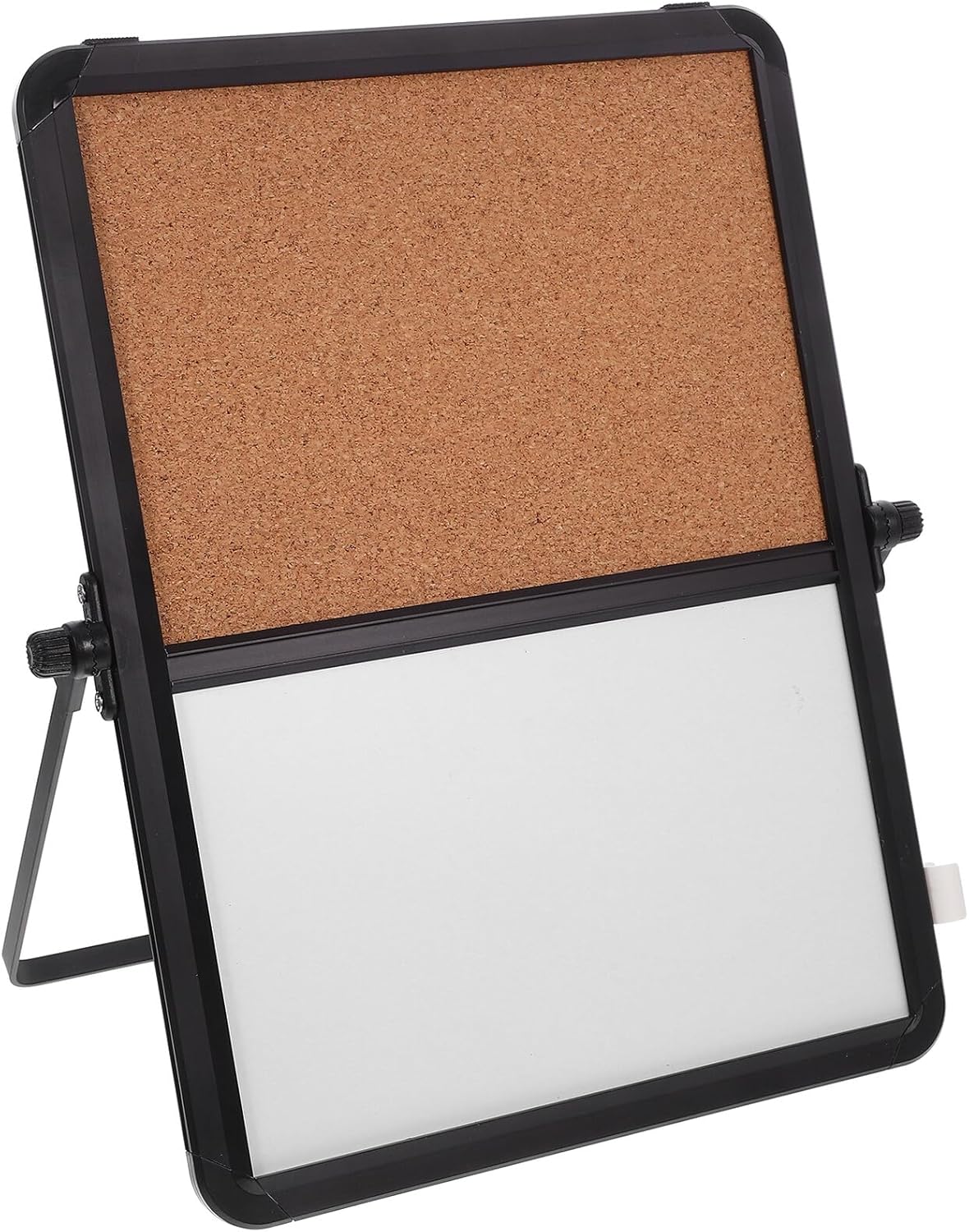 ARTIBETTER Desktop Cork Board with Whiteboard Dual-Function Message Display for Office and Study Reusable Bulletin Board for Notes Memos and Calendars Modern Design for Workspace Organization