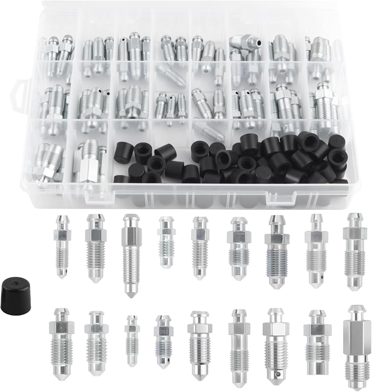 Kit de parafusos sangradores de freio VKQTS com tampas contra poeira – 54 peças