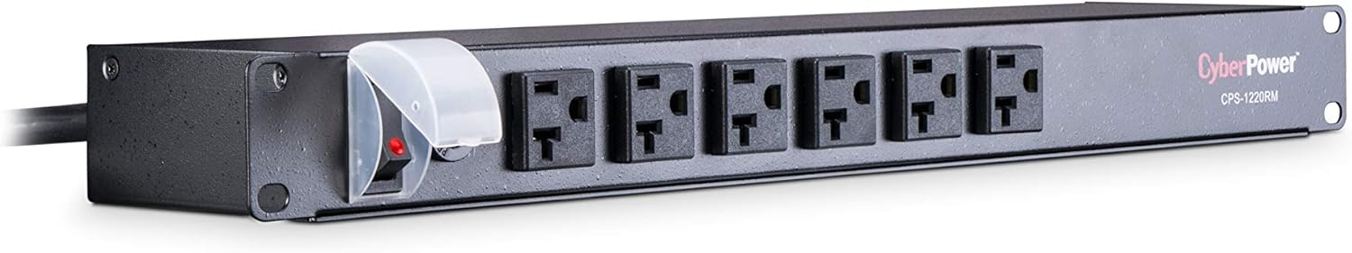 CyberPower CPS1215RMS Surge Protector, 120V/15A, 12 Outlets, 15ft Power Cord, 1U Rackmount: Home Audio & Theater