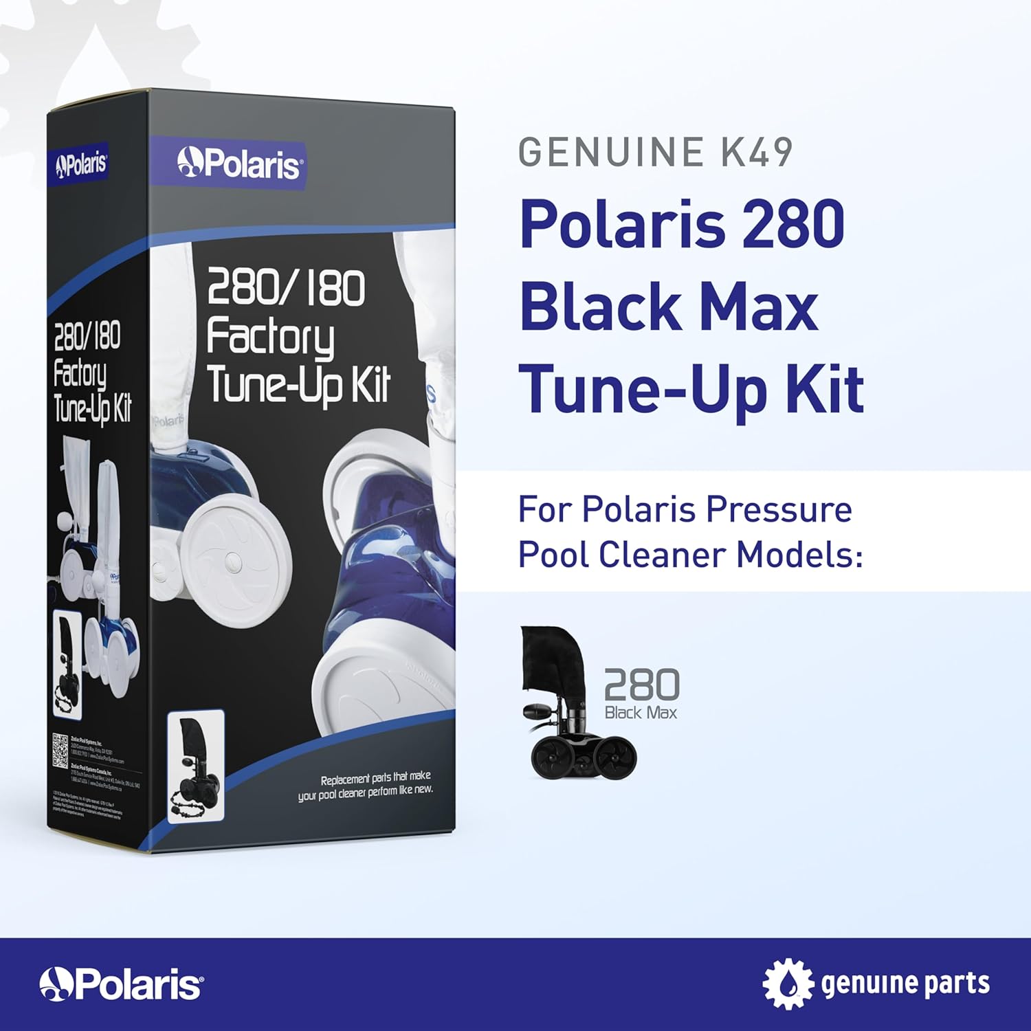 Polaris Genuine Parts 280 Black Max Factory Tune Up Kit, K49 | Compatable with Polaris Model 280 BlackMax