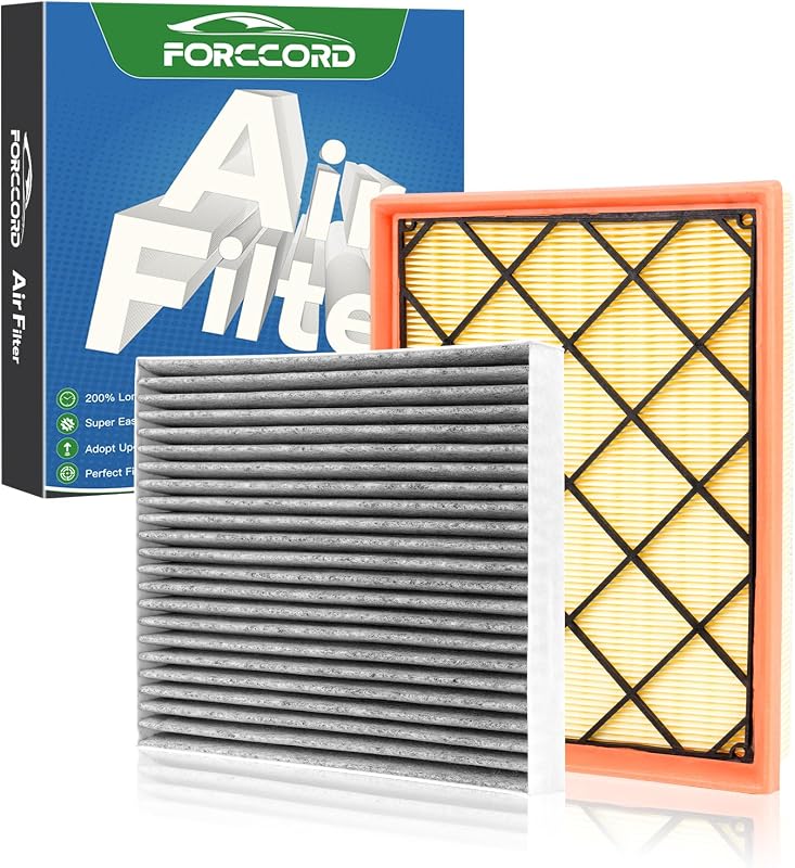 Kit de filtro de ar do motor e filtro de cabine Forccord para Ford Bronco Sport, Escape, Maverick e Lincoln Corsair – 2 unidades