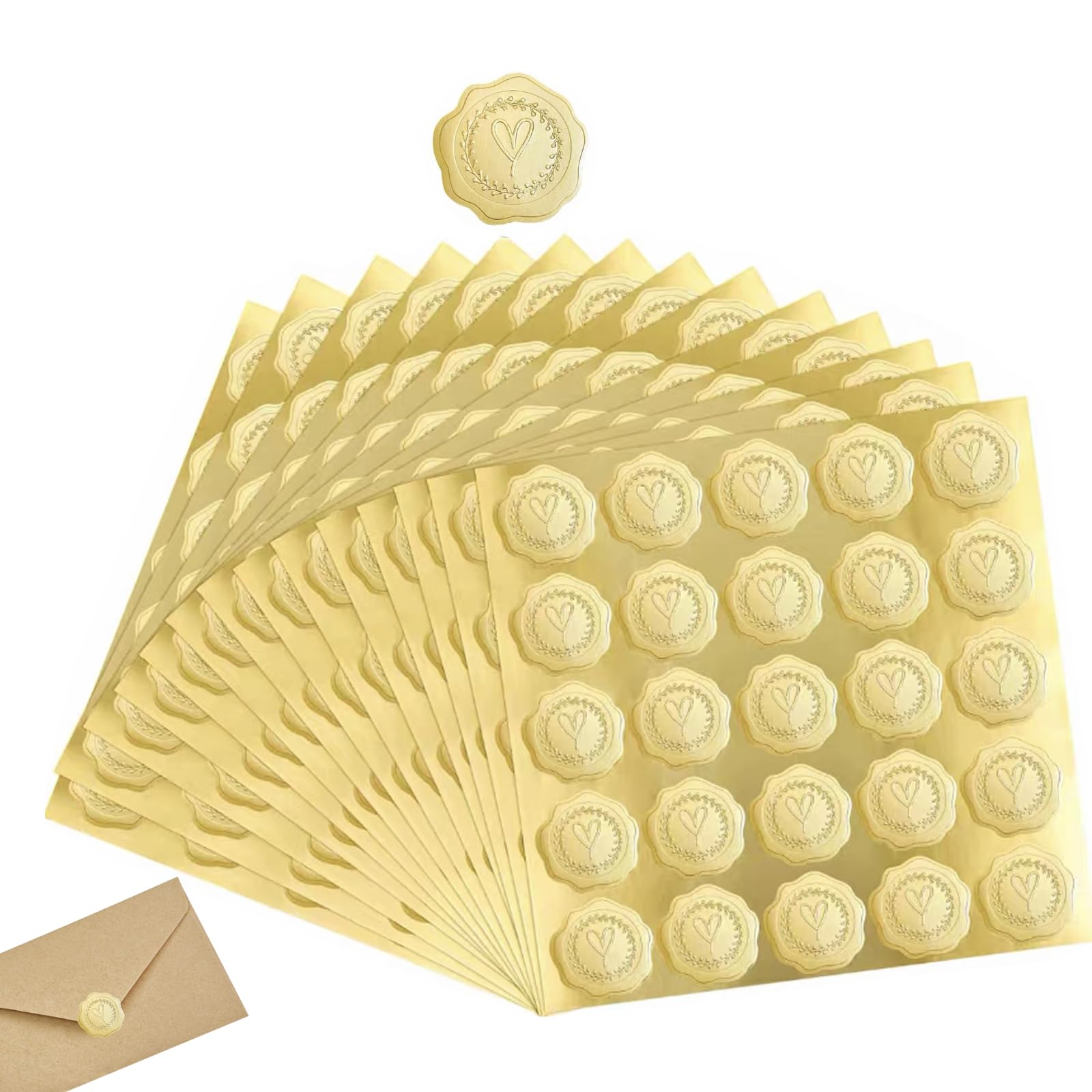 LIANRISES 350 Piezas Pegatinas Boda Sello Lacre Pegatinas Personalizadas Boda Pegatinas Redondas Pegatinas San Valentin Pegatinas Corazones