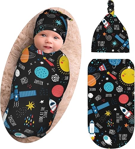 Mantas para envolver, gorro, conjunto de gorro suave para bebé, manta de tortilla para recién nacido, sacos de dormir suaves para bebés y niñas de