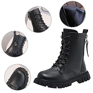 Mädchen Winterstiefel - Gefütterte Schnürstiefel Wasserfest