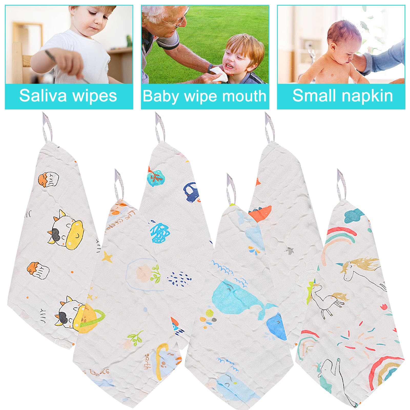 5-Pack Baby Girls Rainbow Muslin Burp Cloths U2013 Gerber Childrenswear