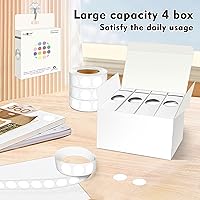 Vista 152 de PARLAIM 6 Rolls 6000PCS 3/4" Round Circle Color-Code Dot Stickers, 6 Color Style Colorful Coding Label Sticker for Home Office Classroom