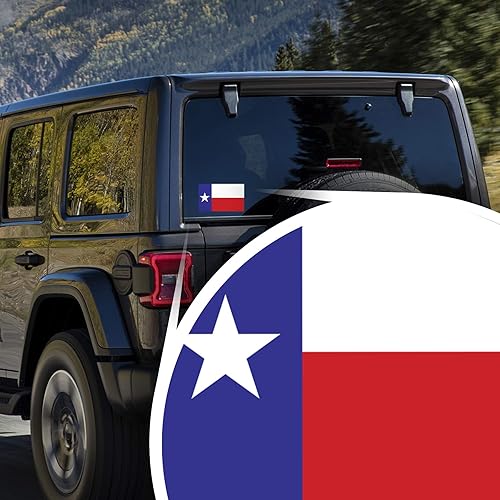 Miniatura 5 de Paquete de 2 calcomanías de la bandera del estado de Texas  5 x 3 pulgadas  Vinilo de alta calidad  PD349