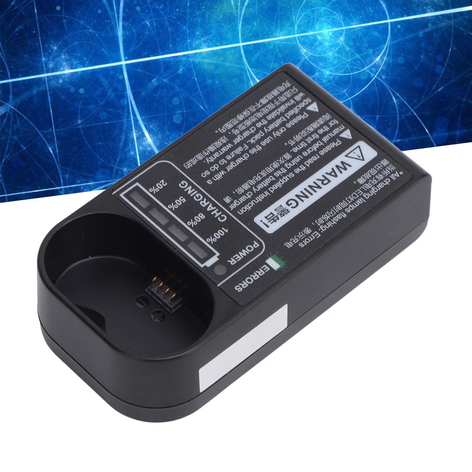 Akozon Cargador de BateríA para Flash de Cámara, 8,4 V 0,85 A, Recarga en