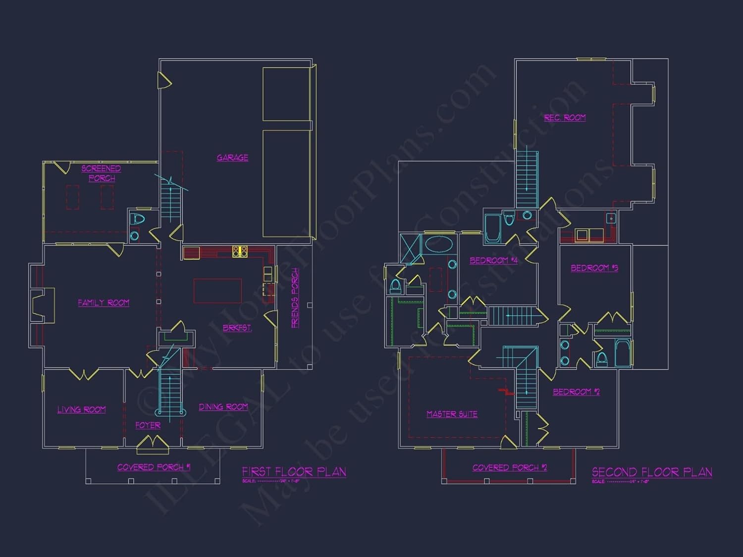 10-1498 House Plan - Elegant House Floor Plan with Spacious Blueprint Design