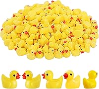 Vista 12 de 160 piezas de patos pequeños de Navidad con gorro de Santa, mini patos de resina, patitos pequeños de plástico para Navidad, accesorios para casa