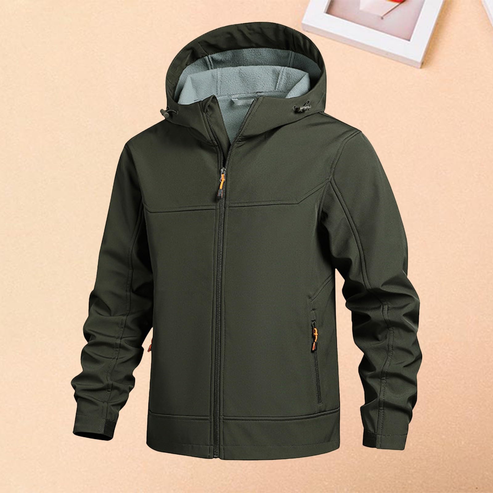 Generisch Chubasquero para hombre, chaqueta de exterior, impermeable y funcional, práctica chaqueta softshell multifunción, chaqueta de senderismo Anorak para hombre, chaqueta de trekking con