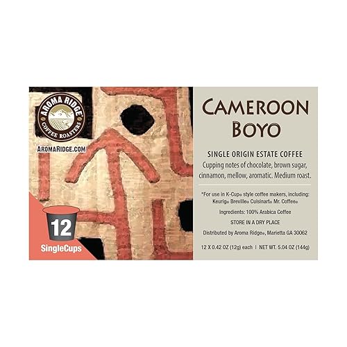 Miniatura 10 de Aroma Ridge Jamaica Ron - Cápsulas individuales de café con sabor a vainilla francesa, 12 unidades, tostado medio