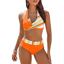AIMAGE Womens High Waisted Bikini Sets Two Piece Swimsuits Bathing Suits