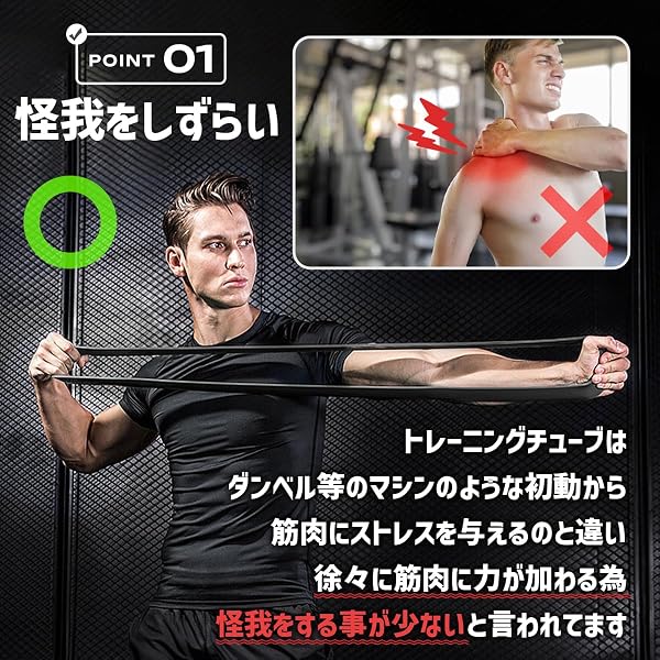 トレーニングチューブ ゴムチューブ ロング 筋トレ トレーニング エクササイズ チューブ 最強 フィットネス ストレッチ ヨガバンド リハビリ ダイエット - 2