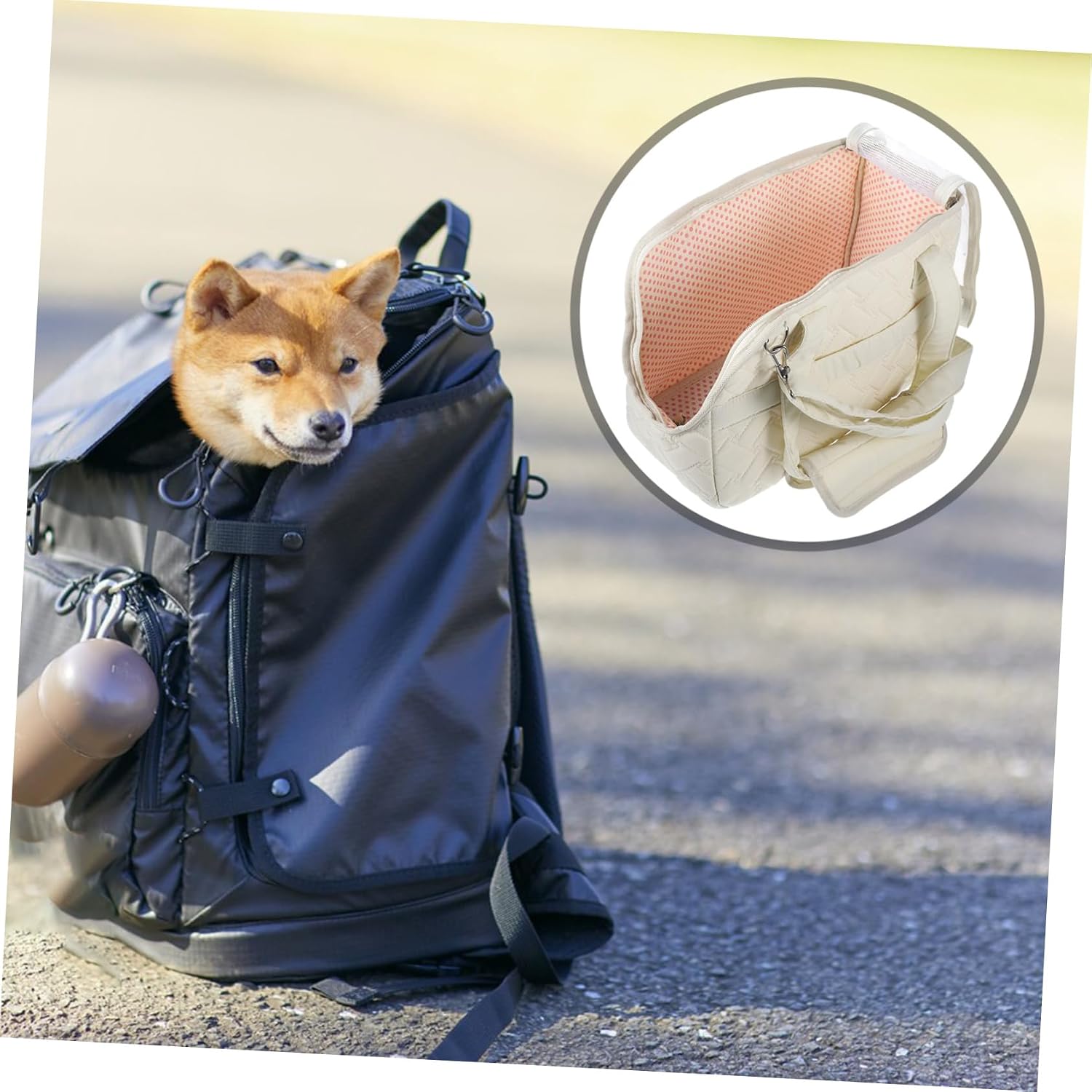 Portable Breathable Cat Carrier Bag for Small Pets Durable Soft-Sided Sling for Travel Hiking and Outings Comfortable Pet Carrying Pouch with Mesh Design