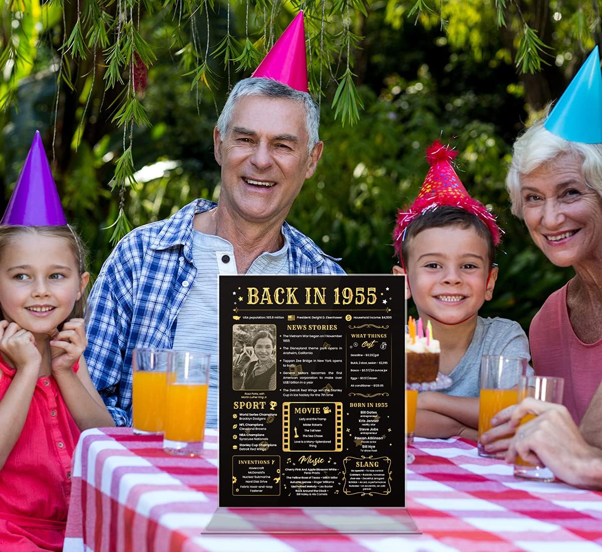 71st Birthday Card for Her and Him - Ideas 1955 Birthday Gifts for Women and Men - 71st Decorations Party Favors - 8x10 Unframed image 3