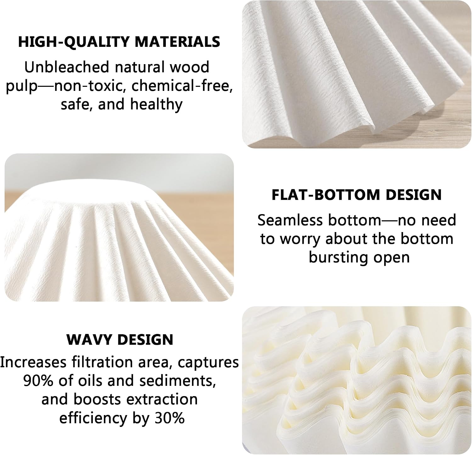 5 Cup Coffee Filters Compatible with Mr. Coffee Mini Brew, Coffee Filters for 4-5 Cup Drip Coffee Makers, Ideal for Home, Office & Commercial Use, 100 Count image 3