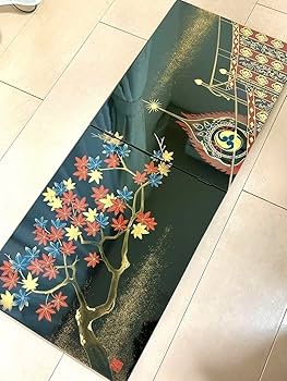 Amazon｜ついたて 衝立 屏風 漆塗り 漆塗 会津塗り 蒔絵 美術