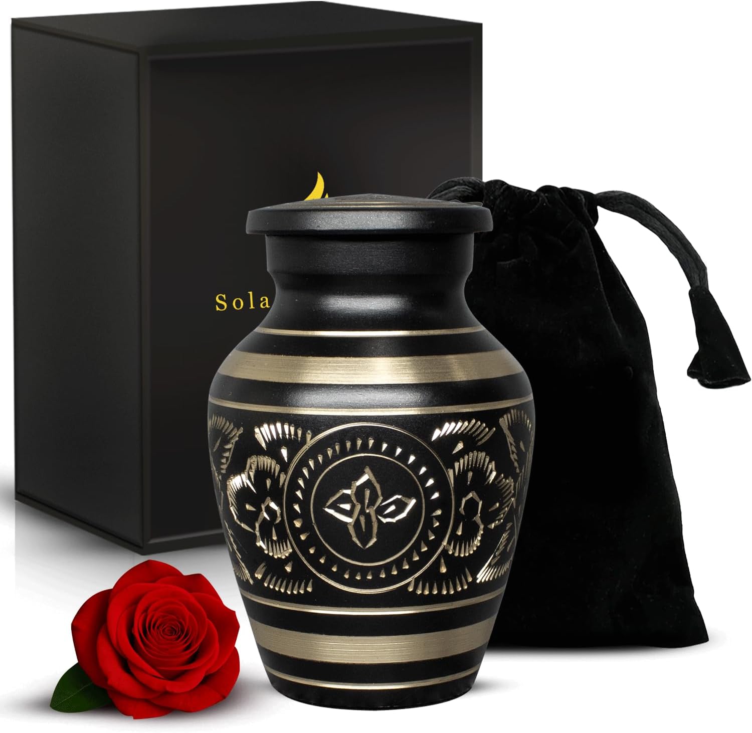 Black Brass Urn