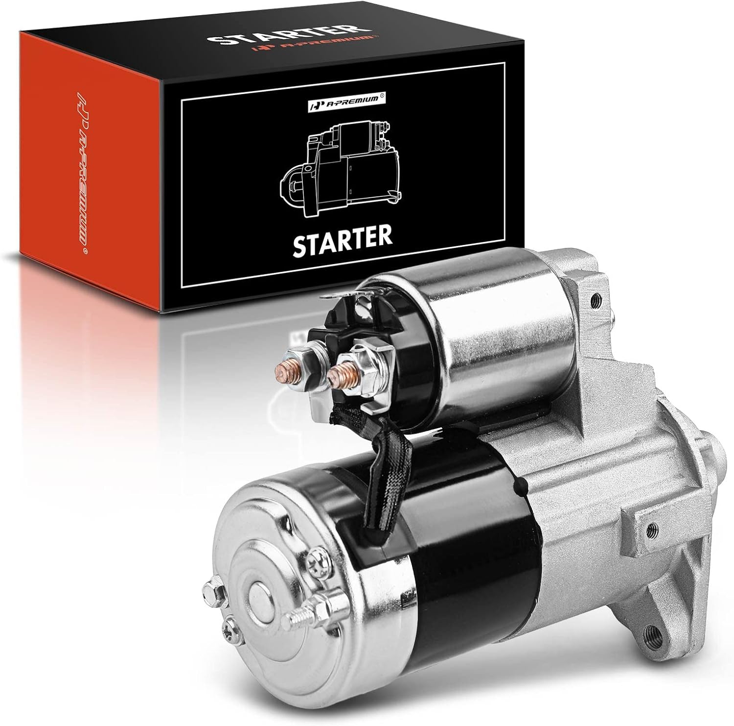 A-Premium Starter Motor Compatible with Kia Magentis Optima 2001-2006 L4 2.4L & Hyundai Santa Fe 2001-2006 L4 2.4L, Sonata 1999-2005 L4 2.4L, 1.2KW 12V 8 Teeth CW Clockwise, Replace# 410-46005 SMN0007