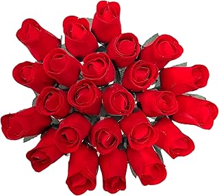 Two Dozen (24) Red Forever Lasting Wooden Roses – Handmade 13" Rose Bouquet Perfect for Anniversary, Valentine's Day, Birthday, Wedding, Home Décor – Long-Lasting Romantic Gift for Her or Him