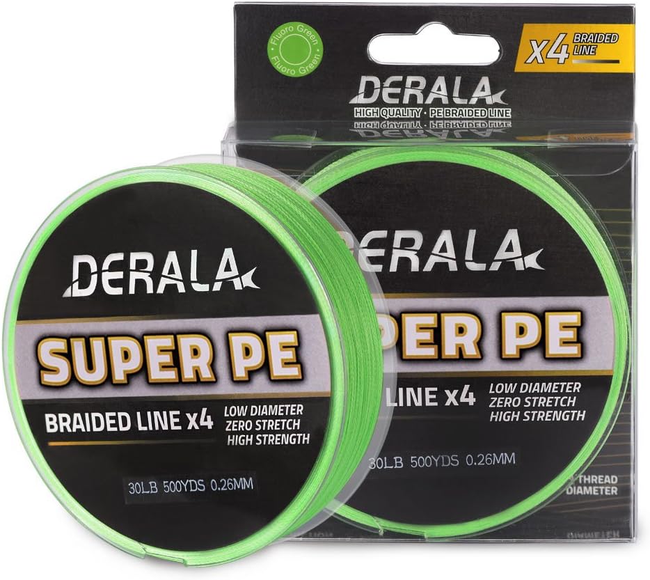Braided Fishing Line -10lb - 60lb Superline Abrasion Resistant Zero Memory Strong- 4 Strands PE Braided Lines