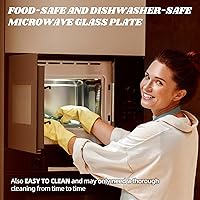 Vista 5 de Reemplazo de platos giratorios de microondas de 10 pulgadas, placa de vidrio para microondas compatible con Whirlpool, la pieza de repuesto exacta
