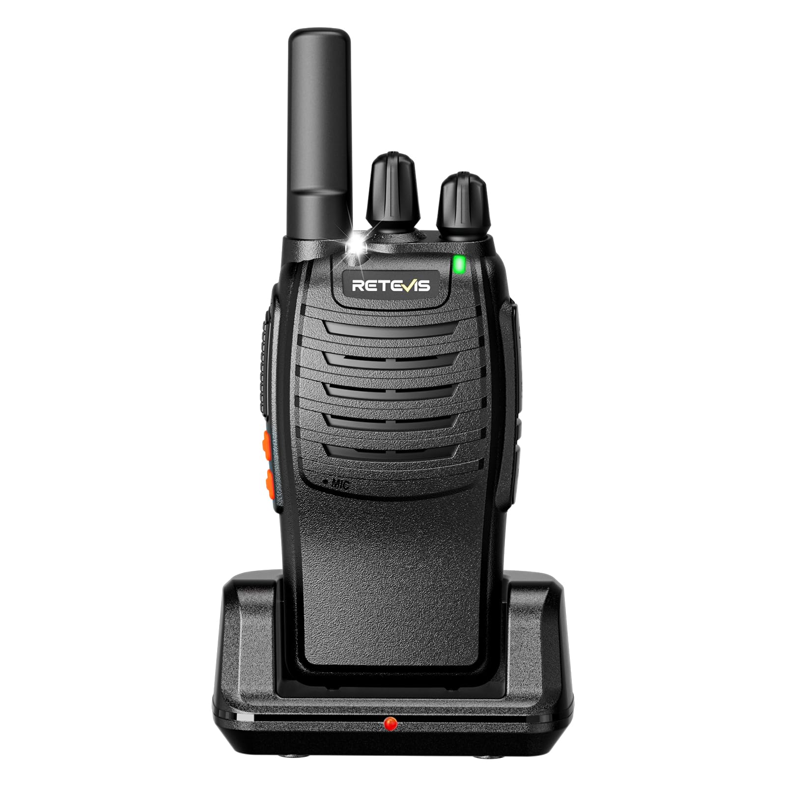 Retevis H777 Walkie Talkie Rechargeable, PMR446 2 Way Radio, USB A-Type C, Built-in Flashlight, VOX