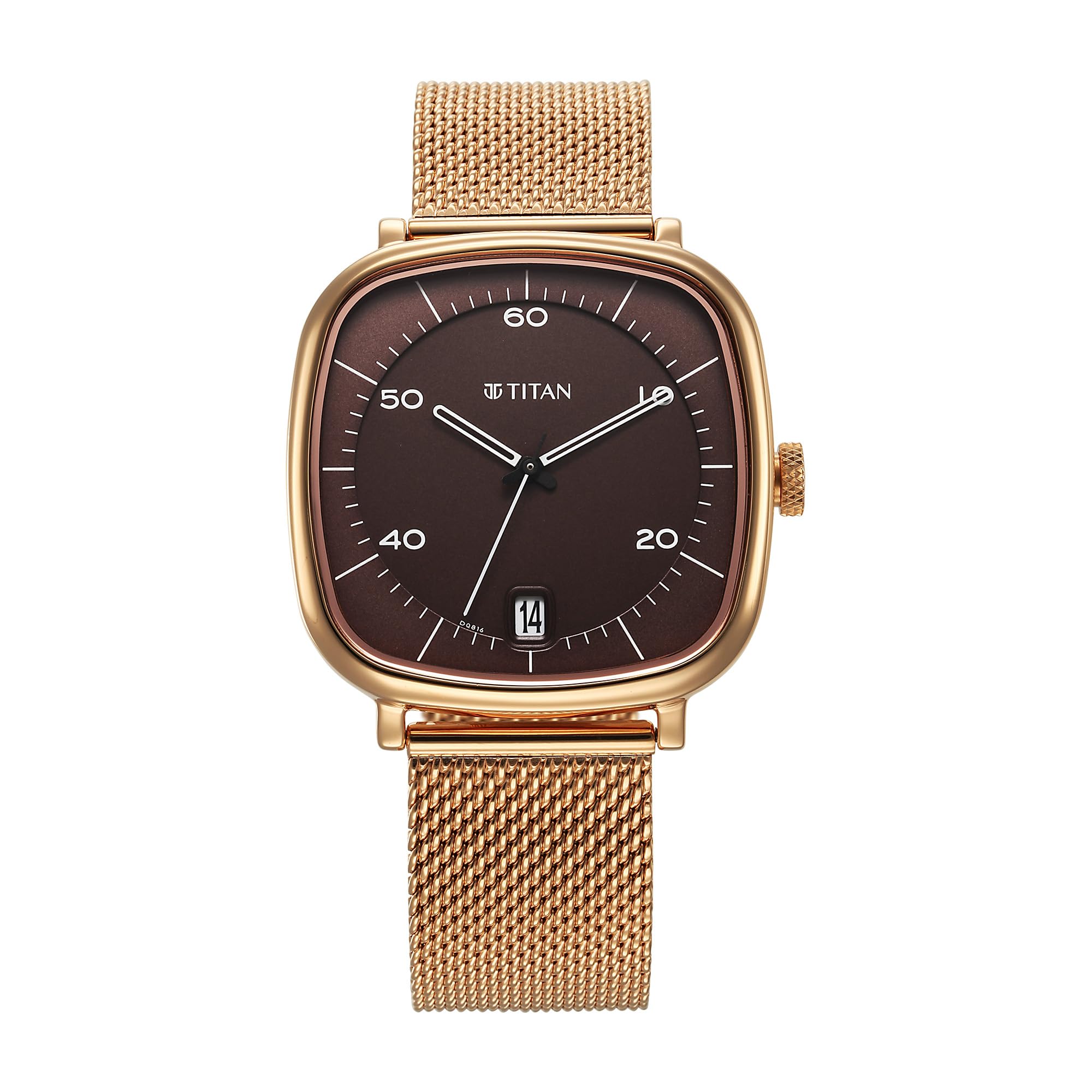 titan Neo Curve Quartz Analog with Date Brown Dial Stainless Steel Strap Watch for Men-picture-34