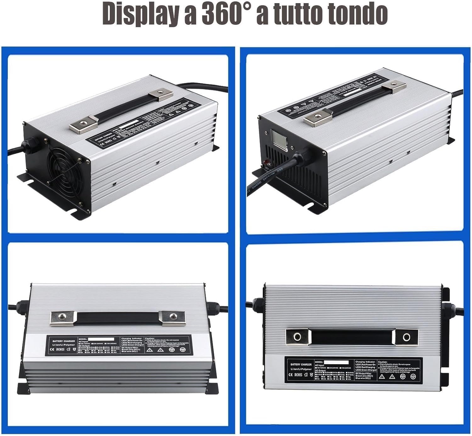 Ładowarka do wózków widłowych 1500 W, 48 V, 25 A, wysokiej mocy, ładowarki do akumulatorów kwasowo ołowiowych z 50 A, 120 A, 175 A, 350 A, złączem Andersona do akumulatorów kwasowo ołowiowych do wóz