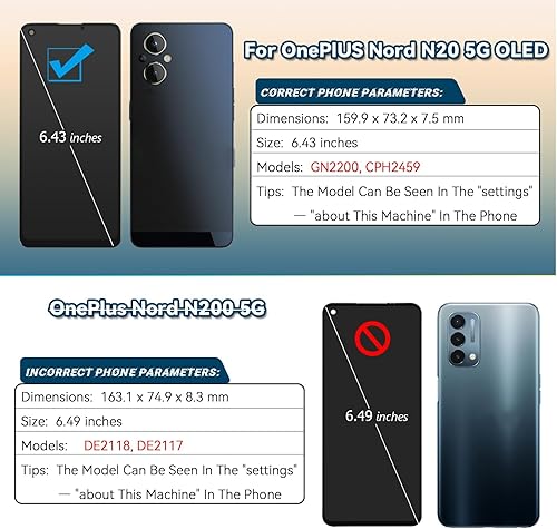Miniatura 2 de Pantalla OLED para Oneplus Nord N20 5G Reemplazo de pantalla para Oneplus Nord N20 5G GN2200 CPH2459 Pantalla LCD Pantalla táctil Digitalizador