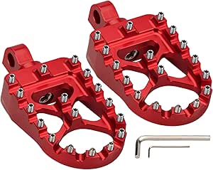 GZYF CNC Fußrasten Fat Boy - Rot/Schwarz Aluminium Pedale