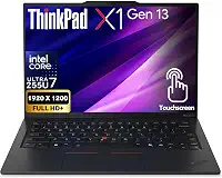 Lenovo ThinkPad X1 Carbon Gen 13 AI Business Laptop, processador Intel Ultra 7 255U, tela sensível ao toque FHD de 14 polegadas, 32GB DDR5 RAM, 1TB NVMe, WiFi 6E + BT, RJ-45, teclado retroiluminado