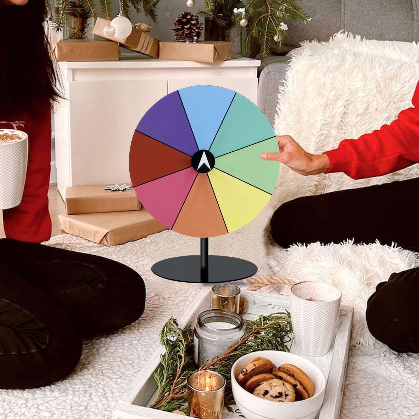 Fancyes Tabletop Prize Turntable Prize Turntable Raffle Wheel Portable Erasable for Teaching Activity Props Learning Game