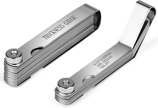 SLNIHAMS 48-Blade Stainless Steel Feeler Gauge Set: 32 Straight + 16 Offset SAE/Metric Laser-Etched Tools for Valves, Spark Plugs, Pistons