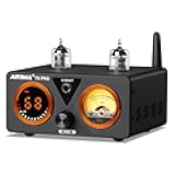 AIYIMA T9 PRO 200W Bluetooth Amplifier HiFi Digital Class D Power Amp 2.0/2.1 Channel Vacuum Tube DAC Amp with VU Meter & Bass Treble Bluetooth 5.2 Coaxial Optical PC-USB inputs