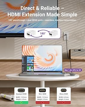 VCELINK 8K HDMI Keystone Jack, 4K 120Hz Support 48 Gbps High Speed, 2-Pack