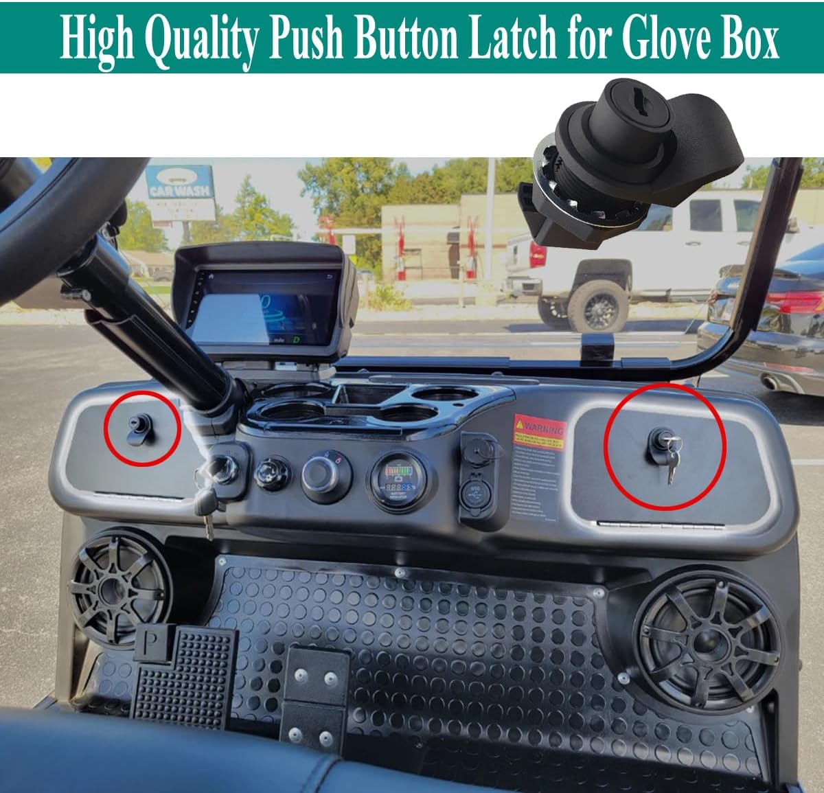 Push Button Lock Push Open Latch Push Close Knob Golf Cart Lock for Marine Boat Toolbox,Glovebox(5 Packs)