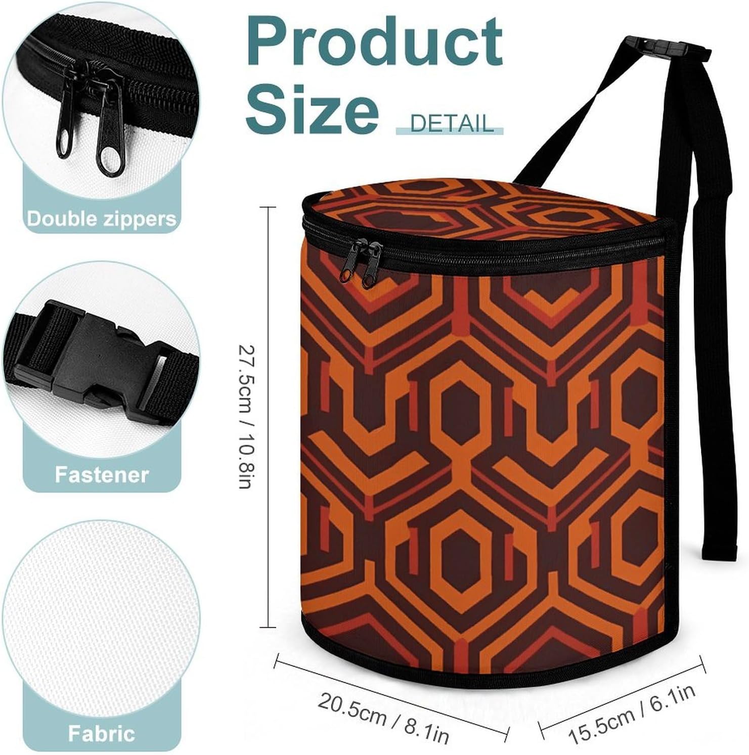 Hanging Car Trash Bag Protable Trash Can Shining Overlook Waterproof Garbage Bin for Car