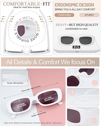 Miniatura 5 de MARE AZZURO Gafas de sol de lectura anchas para mujer, de moda, gruesos, 1.0, 1.25, 1.5, 1.75, 2.0, 2.25, 2.5, 2.75, 3.0, 3.5, 4.0