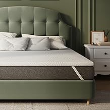 Novilla Topper 160x190, Topper Matrimoniale in Schiuma di Fibra di Bambù a Doppio Strato 5cm, Topper Eccellente Assorbente e Traspirante con 4 Angoli Dotato di Cinghie Elastiche Antiscivolo