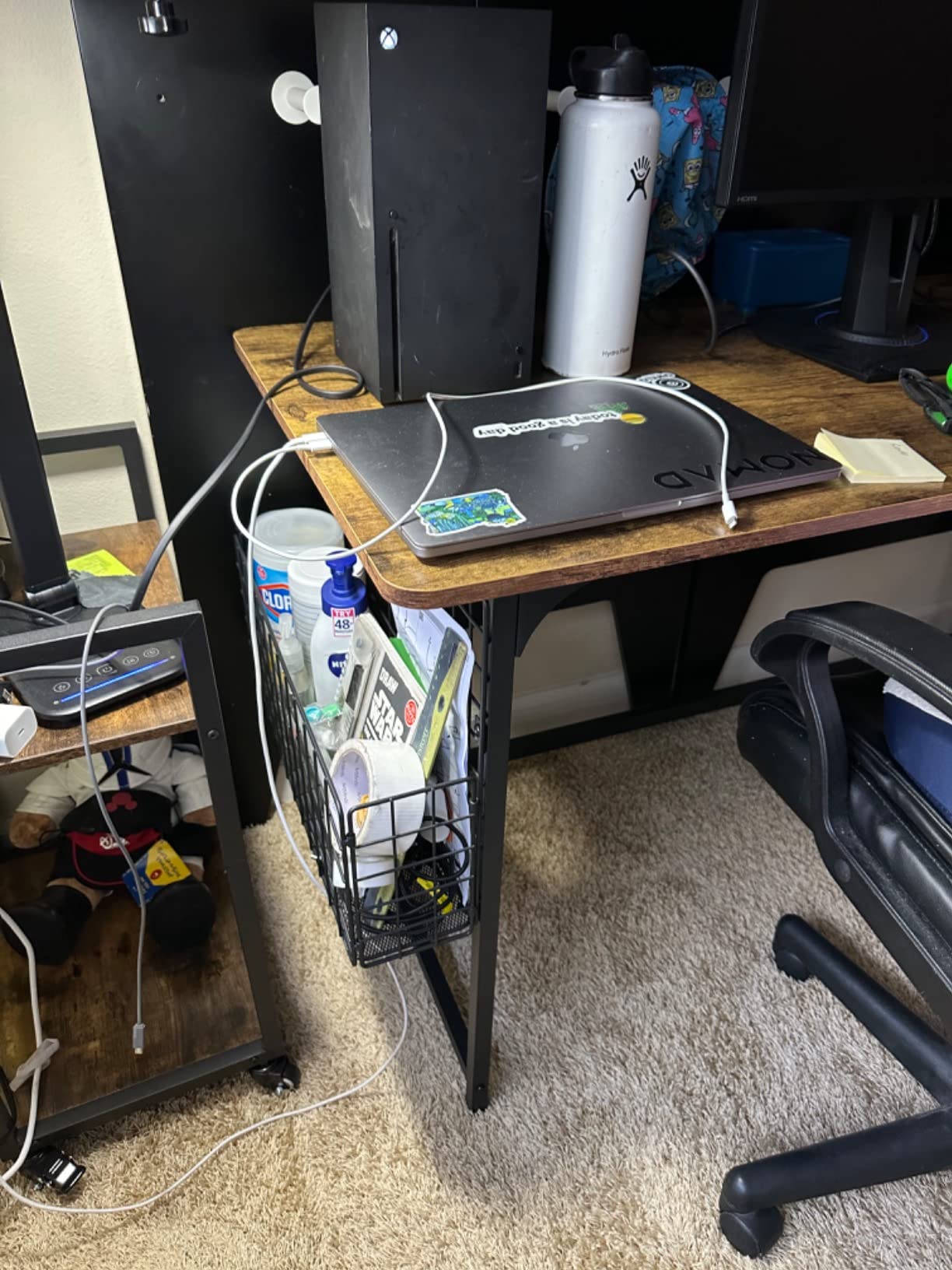 17/mo Finance PAMRAY 40 inch Computer Desk with Builtin Outlet